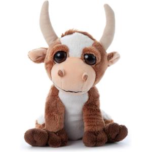 The Petting Zoo Longhorn Stuffed Animal, Gifts for Kids, Bright Eye Zoo Animals, Longhorn Plush Toy 7 inches(7 inches)