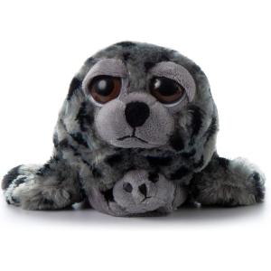 The Petting Zoo Mom and Baby Harbor Seal Stuffed Animal, Gifts for Kids, Pocketz Ocean Animals, Harbor Seal Plush Toy 14 inches