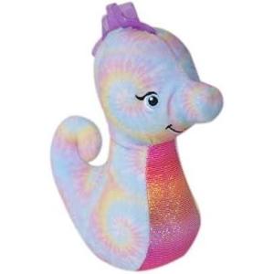 The Petting Zoo Seahorse Stuffed Animal, Gifts for Girls, Sparkly Tie Dye Sea Horse Plush Toy, 7 Inches