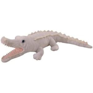 The Petting Zoo White Alligator & Blue Eyes Stuffed Animal Plushie, Gifts for Kids, Wild Onez Zoo Animals, Alligator Plush Toy 34 Inches