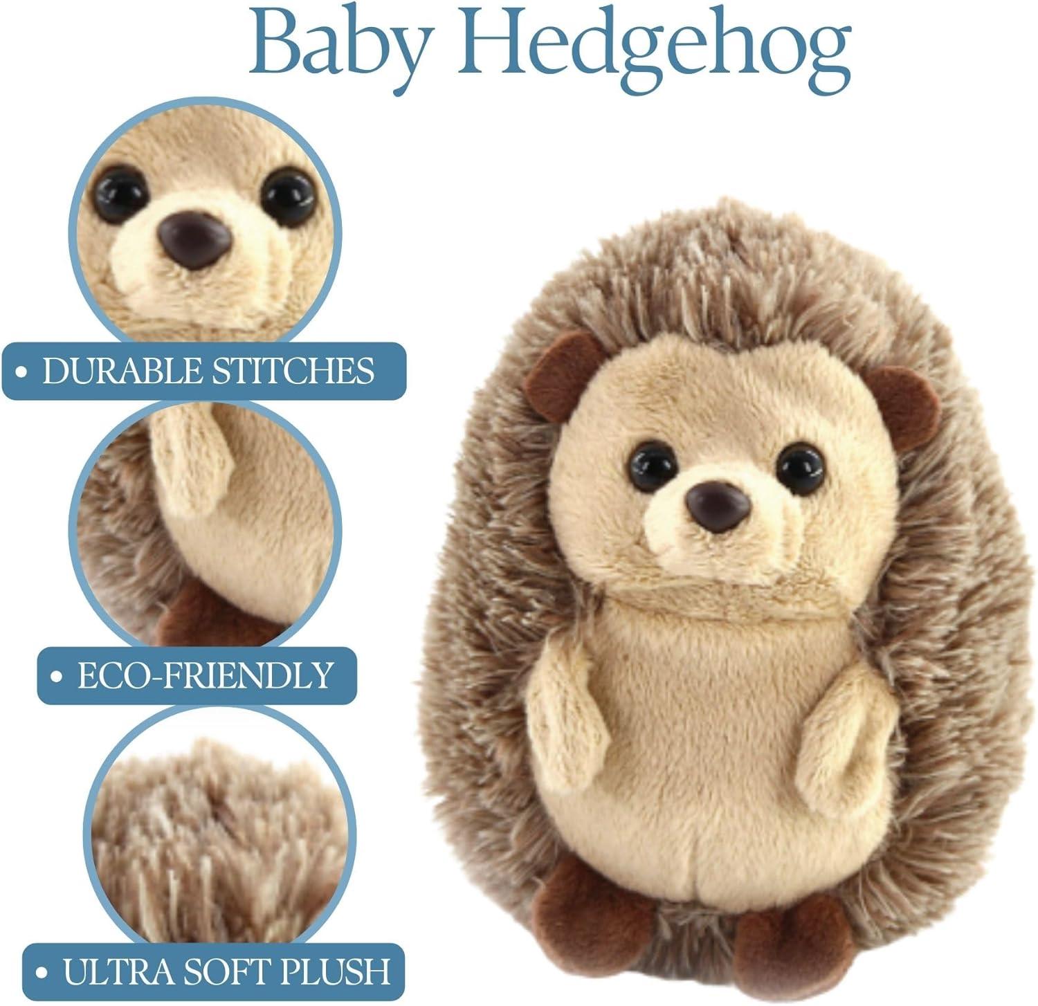 image:imageThe Petting Zoo Hedgehog Stuffed Animal Plushie Gifts for Kids Wild Onez Babiez Wildlife Animals Hedgehog Plush Toy 6 inches Pack of 26 inches Pack of 2