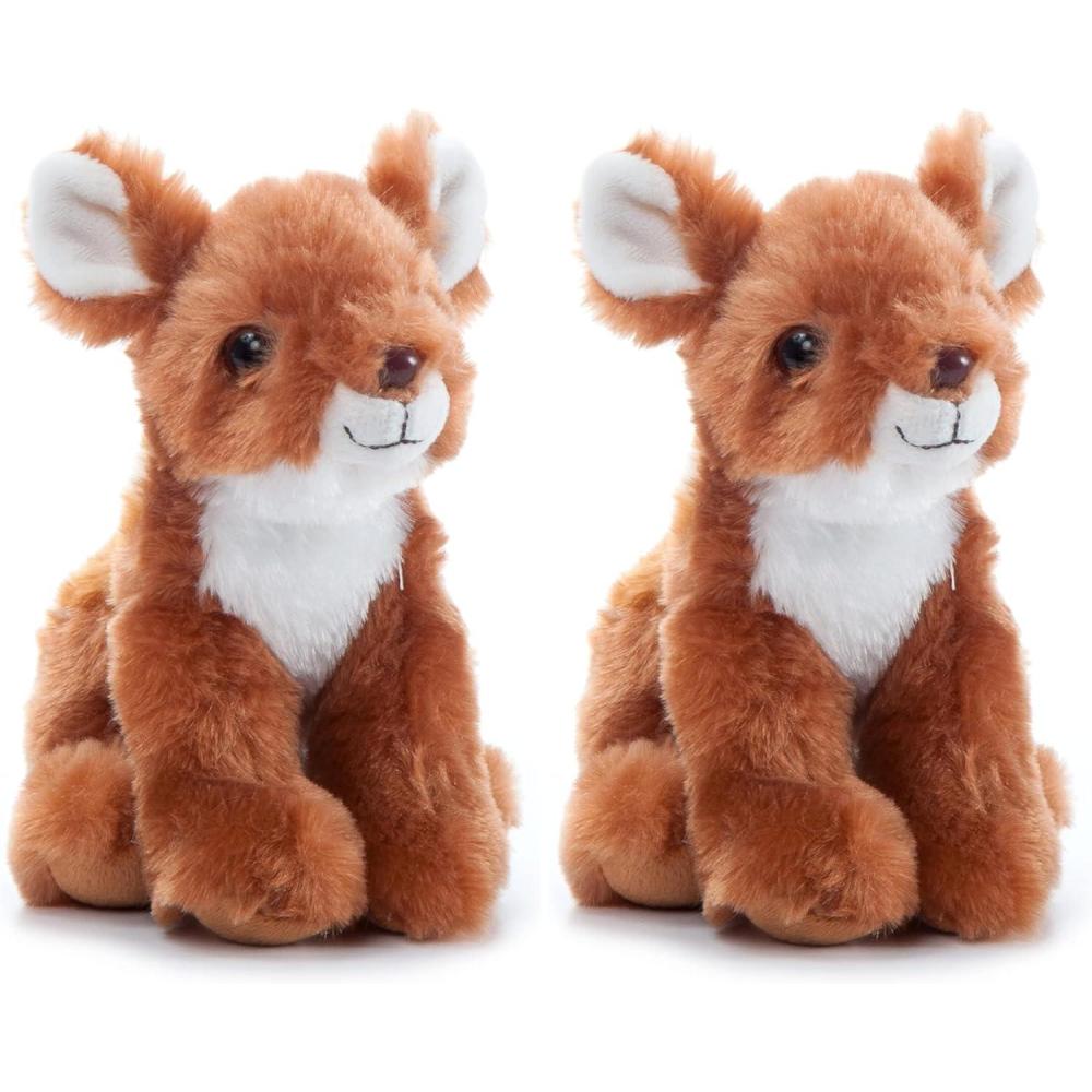 image:imageThe Petting Zoo Fawn Stuffed Animal Plushie Gifts for Kids Wild Onez Babiez Zoo Animals Fawn Plush Toy 6 inches Pack of 26 in Pack of 2