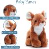 The Petting Zoo Fawn Stuffed Animal Plushie, Gifts for Kids, Wild Onez Babiez Zoo Animals, Fawn Plush Toy 6 inches (Pack of 2)(6 in (Pack of 2))