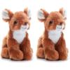 The Petting Zoo Fawn Stuffed Animal Plushie, Gifts for Kids, Wild Onez Babiez Zoo Animals, Fawn Plush Toy 6 inches (Pack of 2)(6 in (Pack of 2))