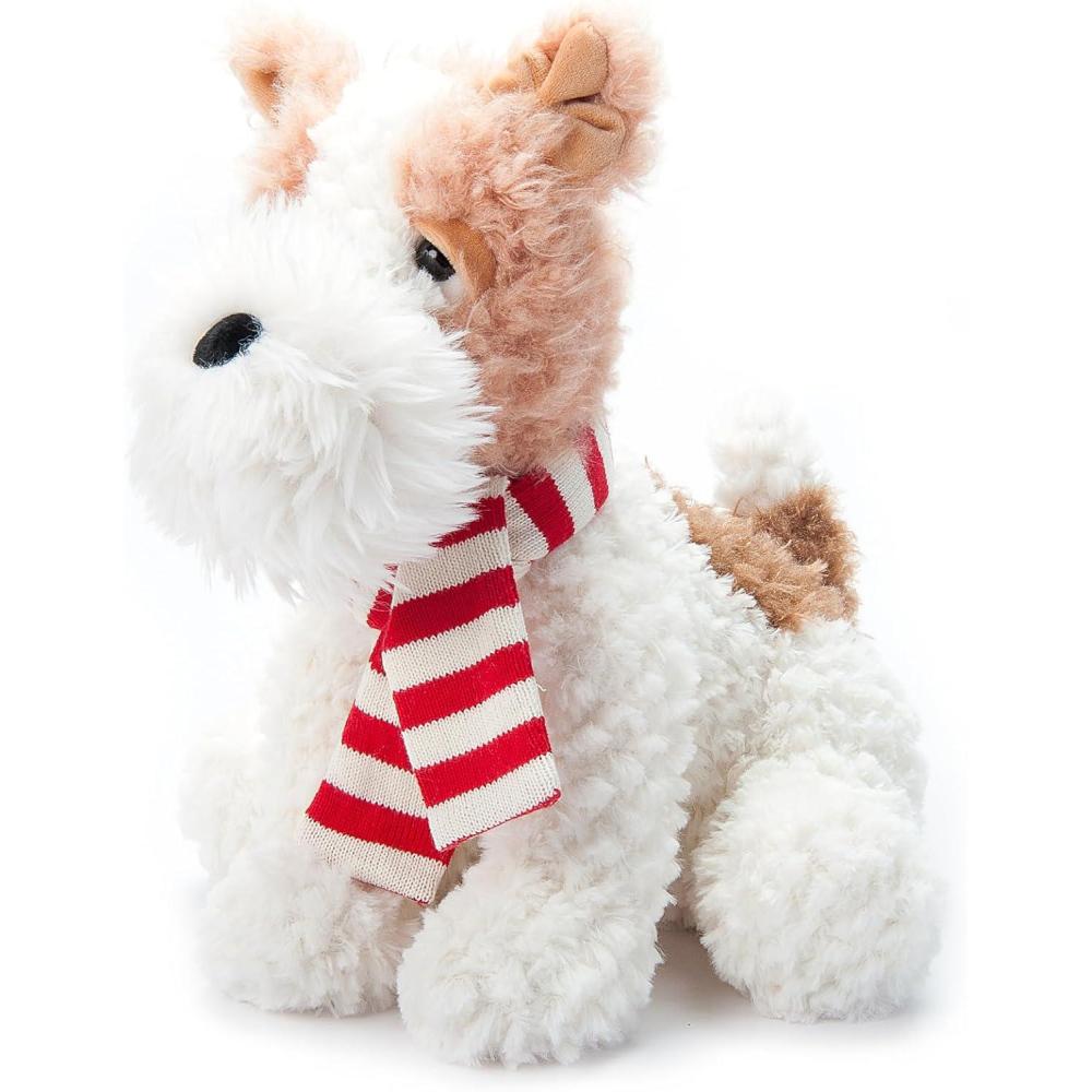 image:imageThe Petting Zoo Dog Plush Toy Gifts for Kids Holiday Fuzzlez Schnauzer Puppy Plush Toy 10 WhiteWhite