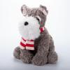 The Petting Zoo Dog Plush Toy, Gifts for Kids, Holiday Fuzzlez Schnauzer Puppy Plush Toy, 10″ (White)(Tan)