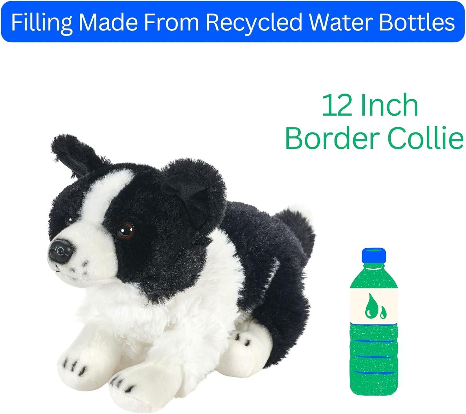 image:imageThe Petting Zoo Border Collie Dog Stuffed Animal Plushie Gifts for Kids Dog Plush Toy 12 inches