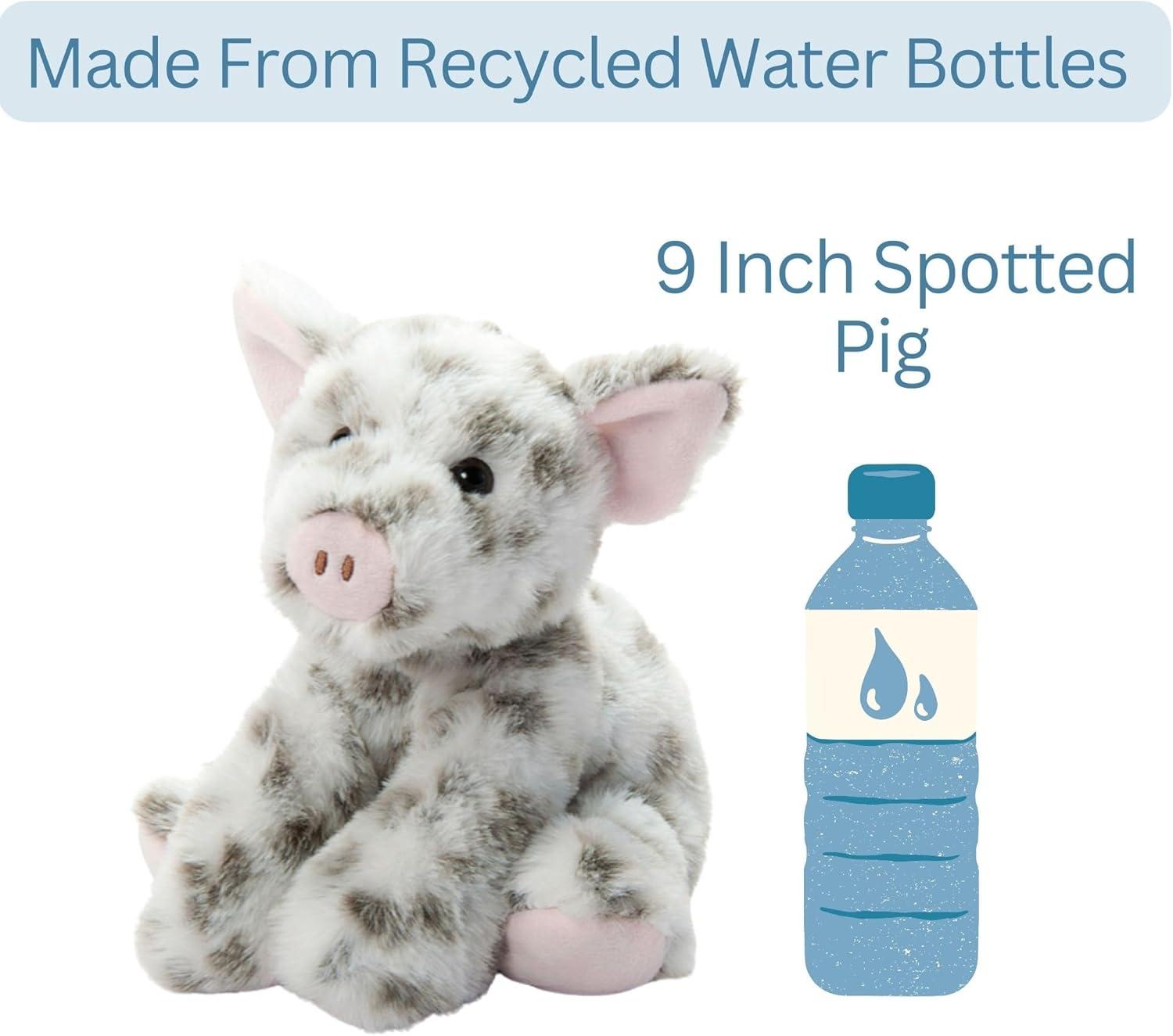image:imageThe Petting Zoo Spotted Pig Stuffed Animal Plushie Gifts for Kids Wild Onez Barnyard Animals Pig Plush Toy 9 inches
