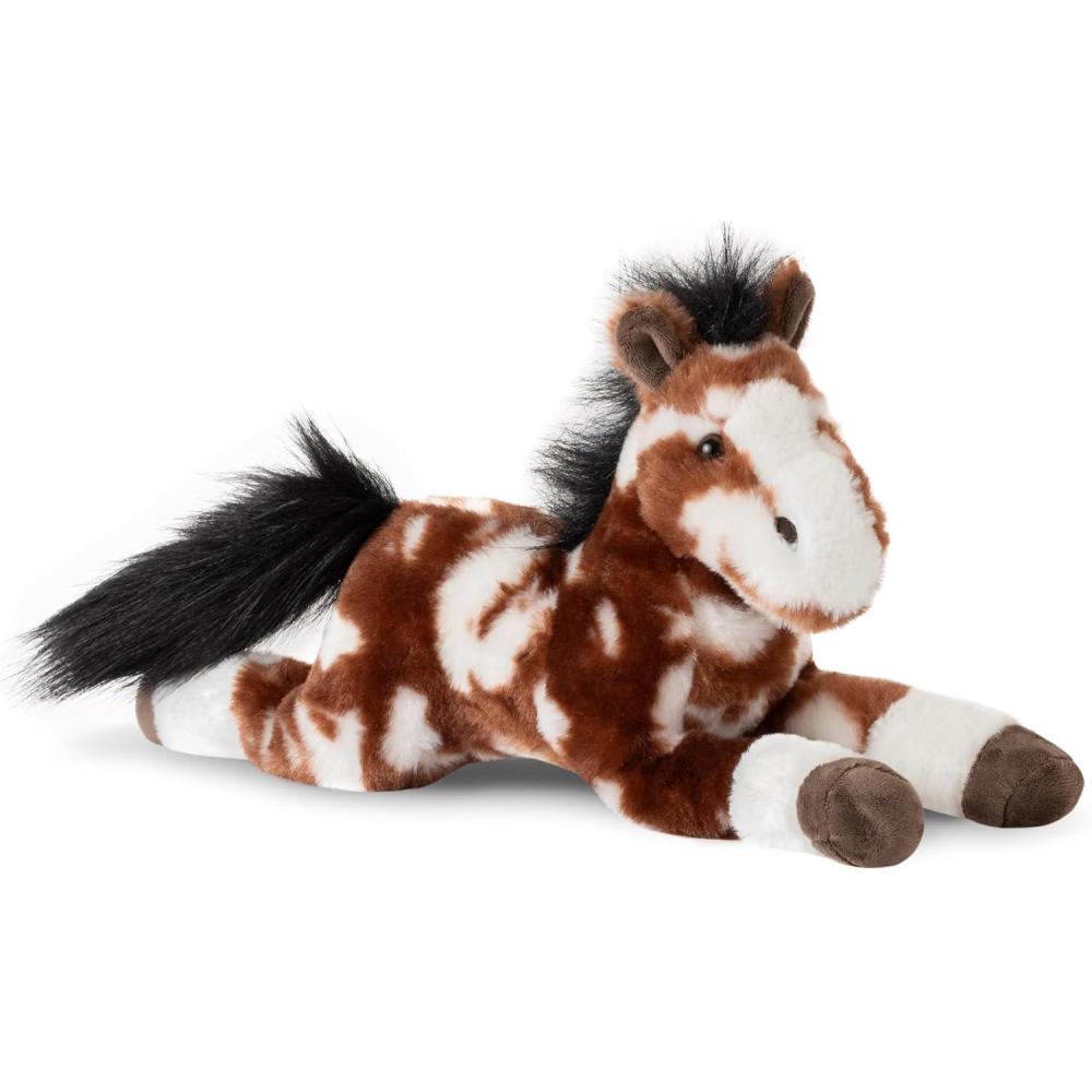 image:imageThe Petting Zoo Floppy Painted Pinto Horse Stuffed Animal Plushie Gifts for Kids Wild Onez Barnyard Animals Pinto Horse Plush Toy 16 inches