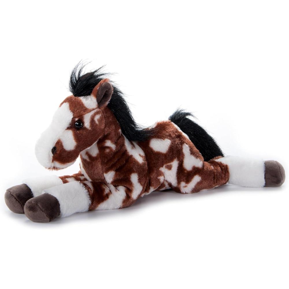 image:imageThe Petting Zoo Floppy Painted Pinto Horse Stuffed Animal Plushie Gifts for Kids Wild Onez Wildlife Animals Horse Plush Toy 24 inches