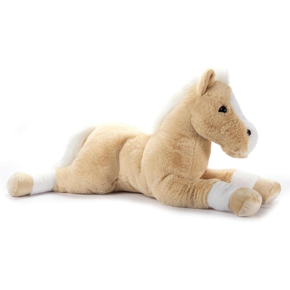 image:imageThe Petting Zoo Floppy Palomino Horse Stuffed Animal Plushie Gifts for Kids Wild Onez Wildlife Animals Brown Horse Plush Toy 24 inches