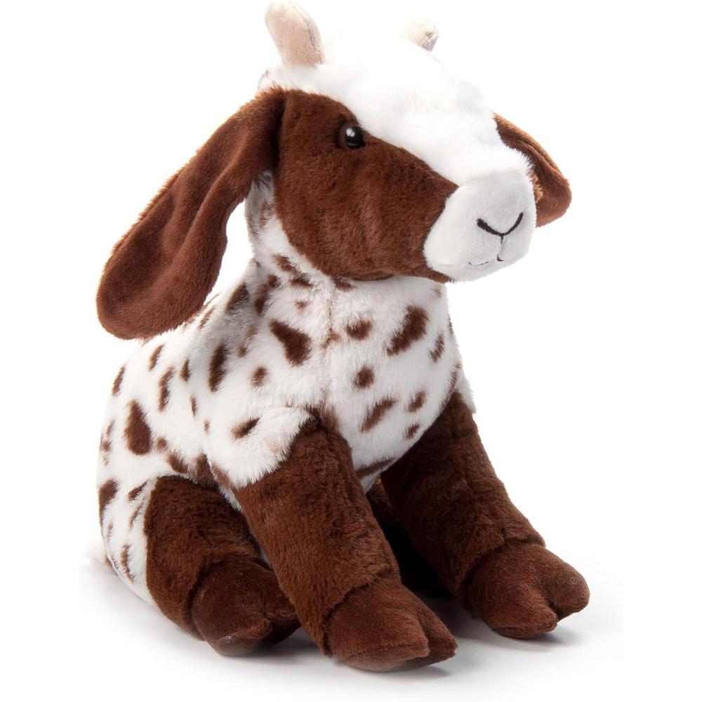 image:imageThe Petting Zoo Spotted Goat Stuffed Animal Plushie Gifts for Kids Wild Onez Wildlife Barn Animals Brown Spotted Goat Plush Toy 12 inches