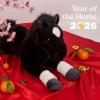 The Petting Zoo Floppy Horse Stuffed Animal Plushie, Gifts for Kids, Wild Onez Wildlife Animals, Black Horse Plush Toy, 24 inches
