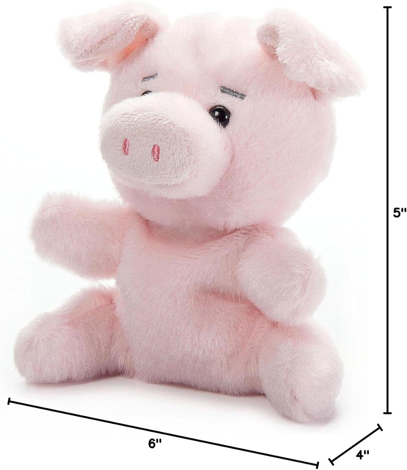 image:imageThe Petting Zoo Pig Stuffed Animal Plushie Gifts for Kids Nuggetz Wildlife Animals Pink Pig Plush Toy 6 inches Pack of 2Small