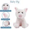 The Petting Zoo Pig Stuffed Animal Plushie, Gifts for Kids, Wild Onez Babiez Farm Animals, Pig Plush Toy 6 inches (Pack of 2)(6 in (Pack of 2))