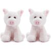 The Petting Zoo Pig Stuffed Animal Plushie, Gifts for Kids, Wild Onez Babiez Farm Animals, Pig Plush Toy 6 inches (Pack of 2)(6 in (Pack of 2))