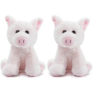 The Petting Zoo Pig Stuffed Animal Plushie, Gifts for Kids, Wild Onez Babiez Farm Animals, Pig Plush Toy 6 inches (Pack of 2)(6 in (Pack of 2))