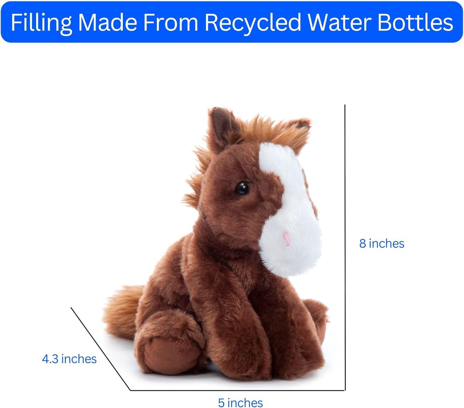image:imageThe Petting Zoo Floppy Horse Stuffed Animal Plushie Gifts for Kids Wild Onez Wildlife Animals Horse Plush Toy 8 inches Pack of 28 in