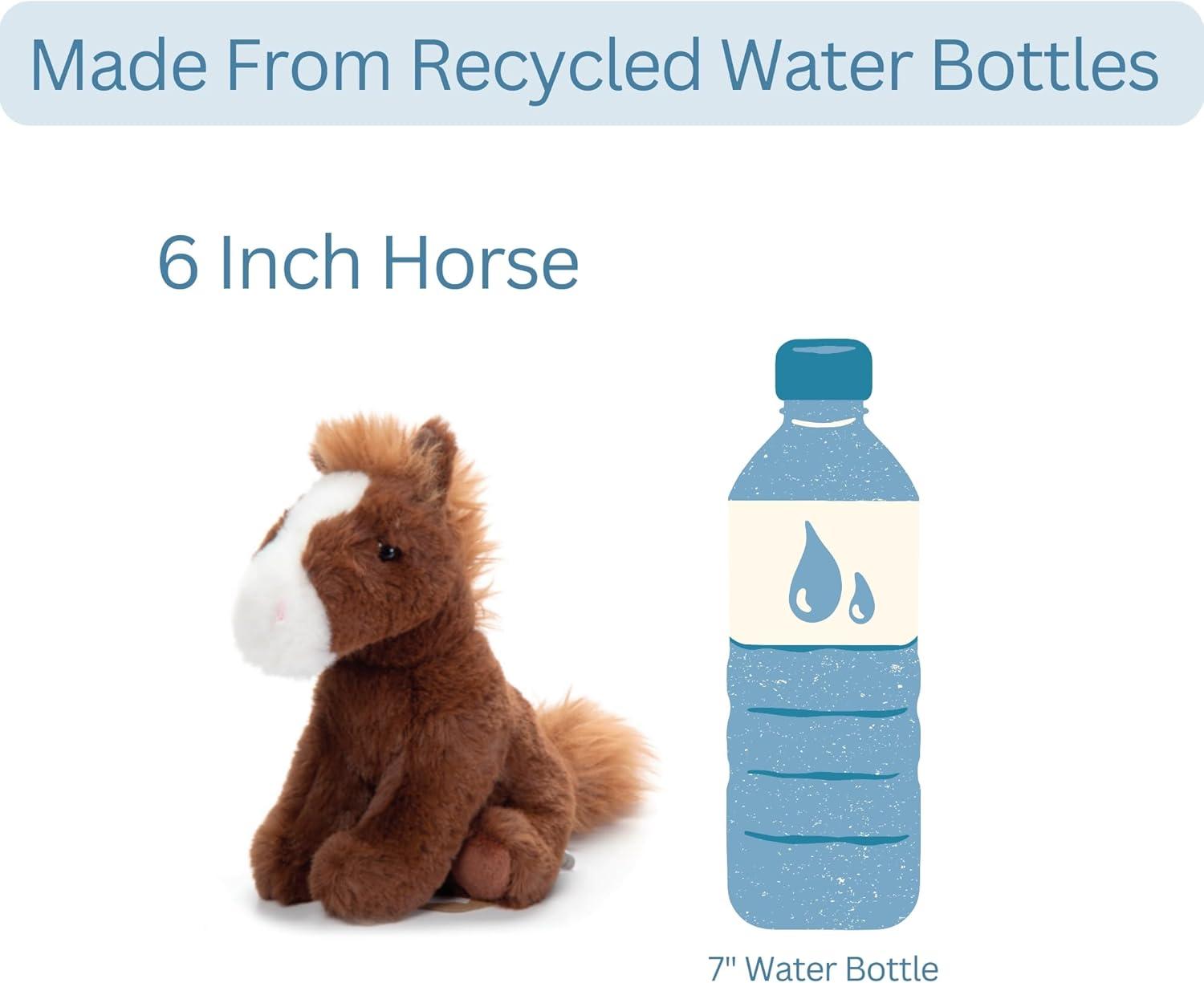 image:imageThe Petting Zoo Horse Stuffed Animal Plushie Gifts for Kids Wild Onez Babiez Wildlife Animals Brown Horse Plush Toy 6 inches Pack of 26 inches Pack of 2