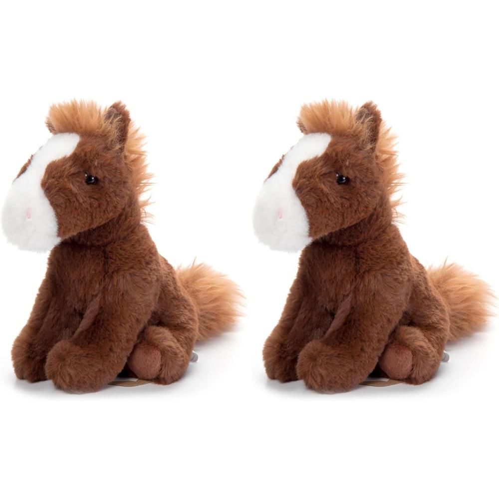 image:imageThe Petting Zoo Horse Stuffed Animal Plushie Gifts for Kids Wild Onez Babiez Wildlife Animals Brown Horse Plush Toy 6 inches Pack of 26 inches Pack of 2