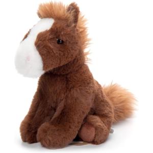 The Petting Zoo Horse Stuffed Animal Plushie, Gifts for Kids, Wild Onez Babiez Wildlife Animals, Brown Horse Plush Toy 6 inches (Pack of 2)(6 inches)