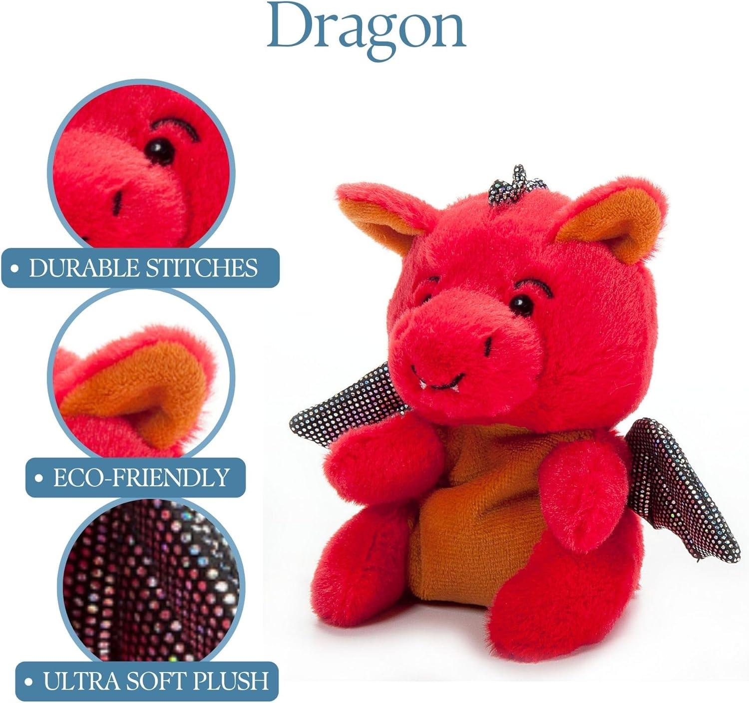 image:imageThe Petting Zoo Red Dragon Stuffed Animal Plushie Gifts for Kids Nuggetz Dragon Animals Dragon Plush Toy 6 Inches Pack of 2Small