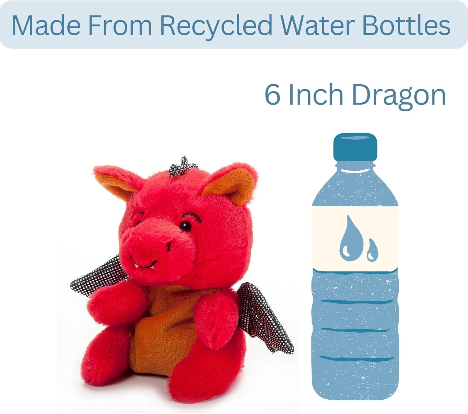 image:imageThe Petting Zoo Red Dragon Stuffed Animal Plushie Gifts for Kids Nuggetz Dragon Animals Dragon Plush Toy 6 Inches Pack of 2Small Pack of 2