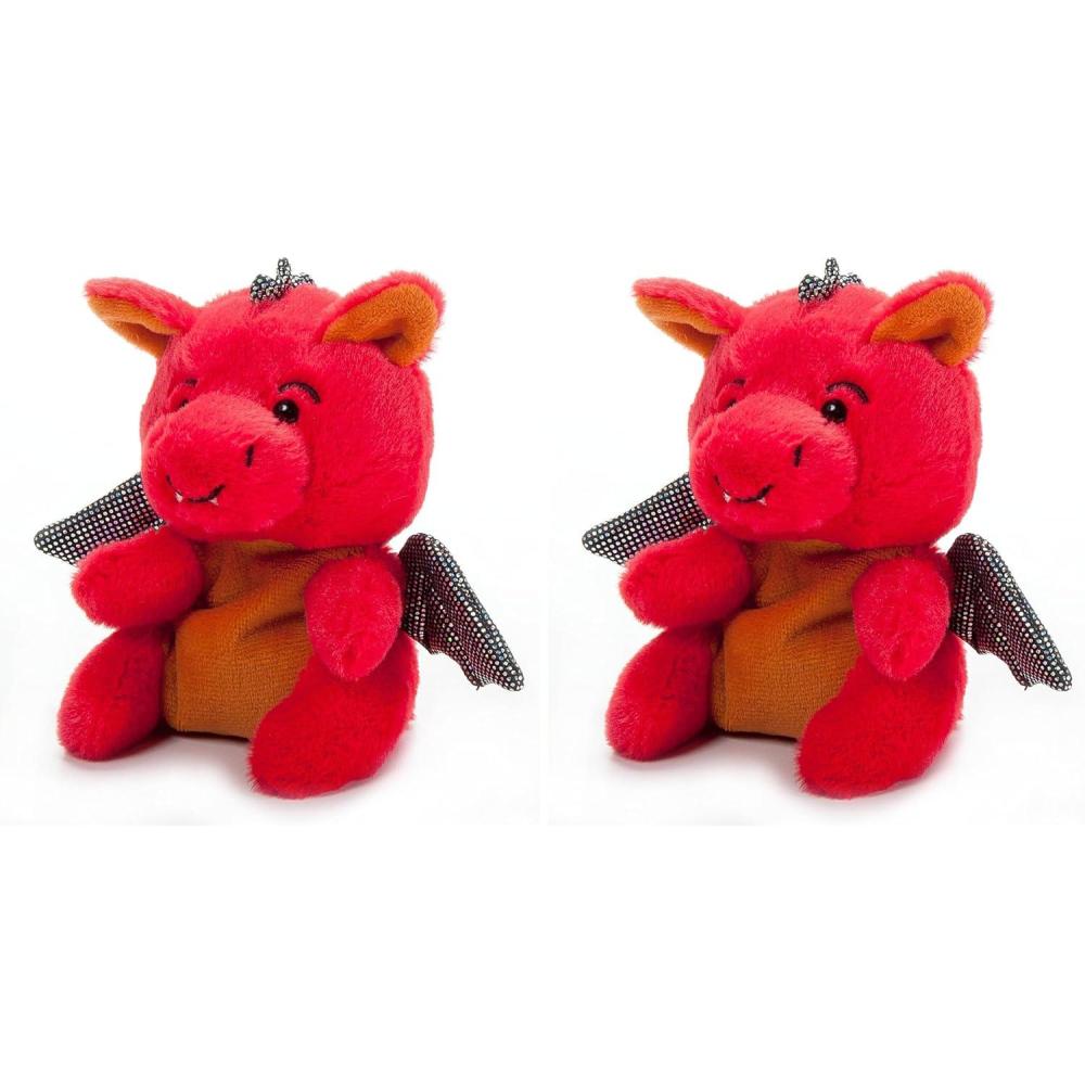 image:imageThe Petting Zoo Red Dragon Stuffed Animal Plushie Gifts for Kids Nuggetz Dragon Animals Dragon Plush Toy 6 Inches Pack of 2Small Pack of 2