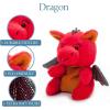 The Petting Zoo Red Dragon Stuffed Animal Plushie, Gifts for Kids, Nuggetz Dragon Animals, Dragon Plush Toy 6 Inches (Pack of 2)(Small (Pack of 2))
