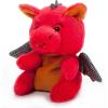 The Petting Zoo Red Dragon Stuffed Animal Plushie, Gifts for Kids, Nuggetz Dragon Animals, Dragon Plush Toy 6 Inches (Pack of 2)(Small)