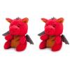 The Petting Zoo Red Dragon Stuffed Animal Plushie, Gifts for Kids, Nuggetz Dragon Animals, Dragon Plush Toy 6 Inches (Pack of 2)(Small (Pack of 2))