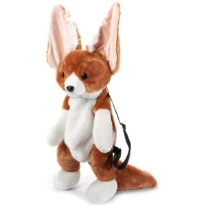 The Petting Zoo Fennec Fox Stuffed Animal Plushie Backpack, Gifts for Kids, Wildlife Animal Toy, Brown Fennec Fox Plush Toy Book Bag, 20 inches