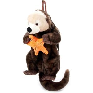 The Petting Zoo Sea Otter Stuffed Animal Plushie Backpack, Gifts for Kids, Sealife Animal Toy, Brown Sea Otter Plush Toy Book Bag, 20 inches
