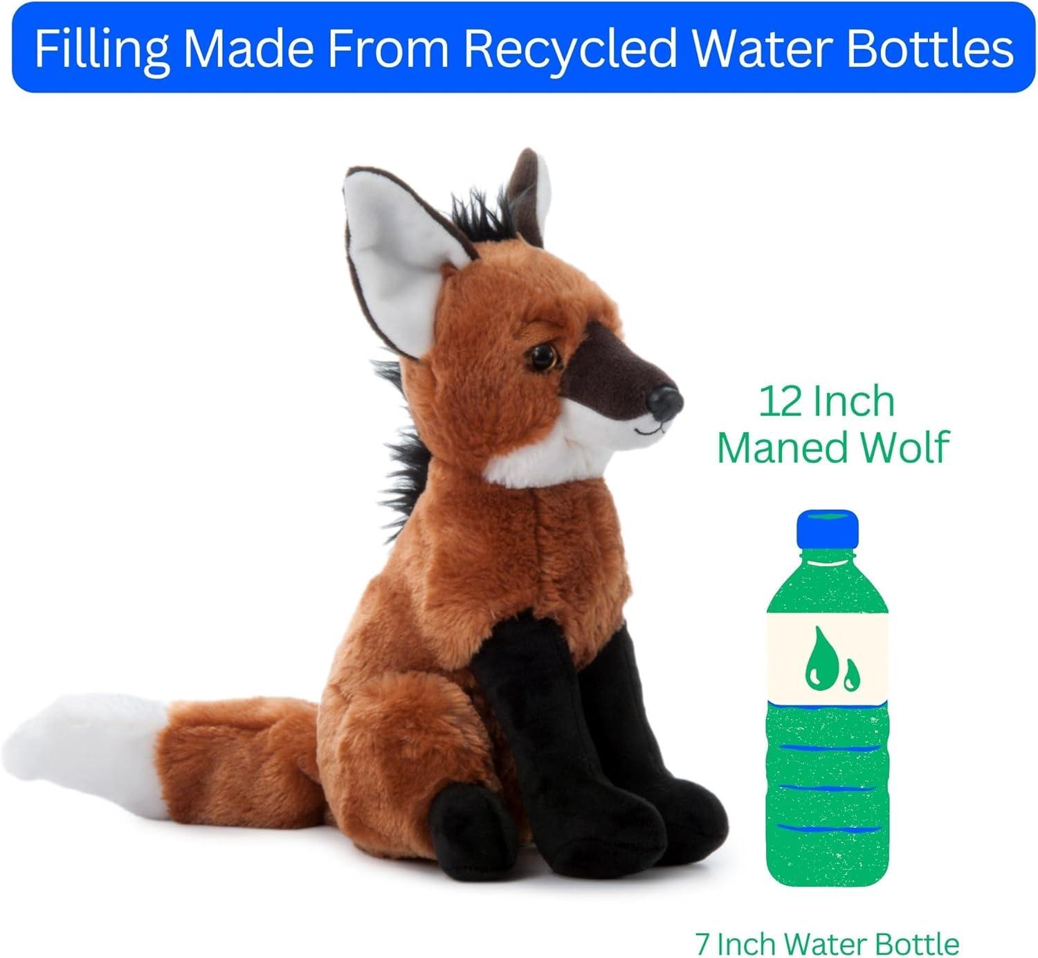 image:imageThe Petting Zoo Maned Wolf Stuffed Animal Gifts for Kids Wild Onez Zoo Animals Maned Wolf Plush Toy 12 inches