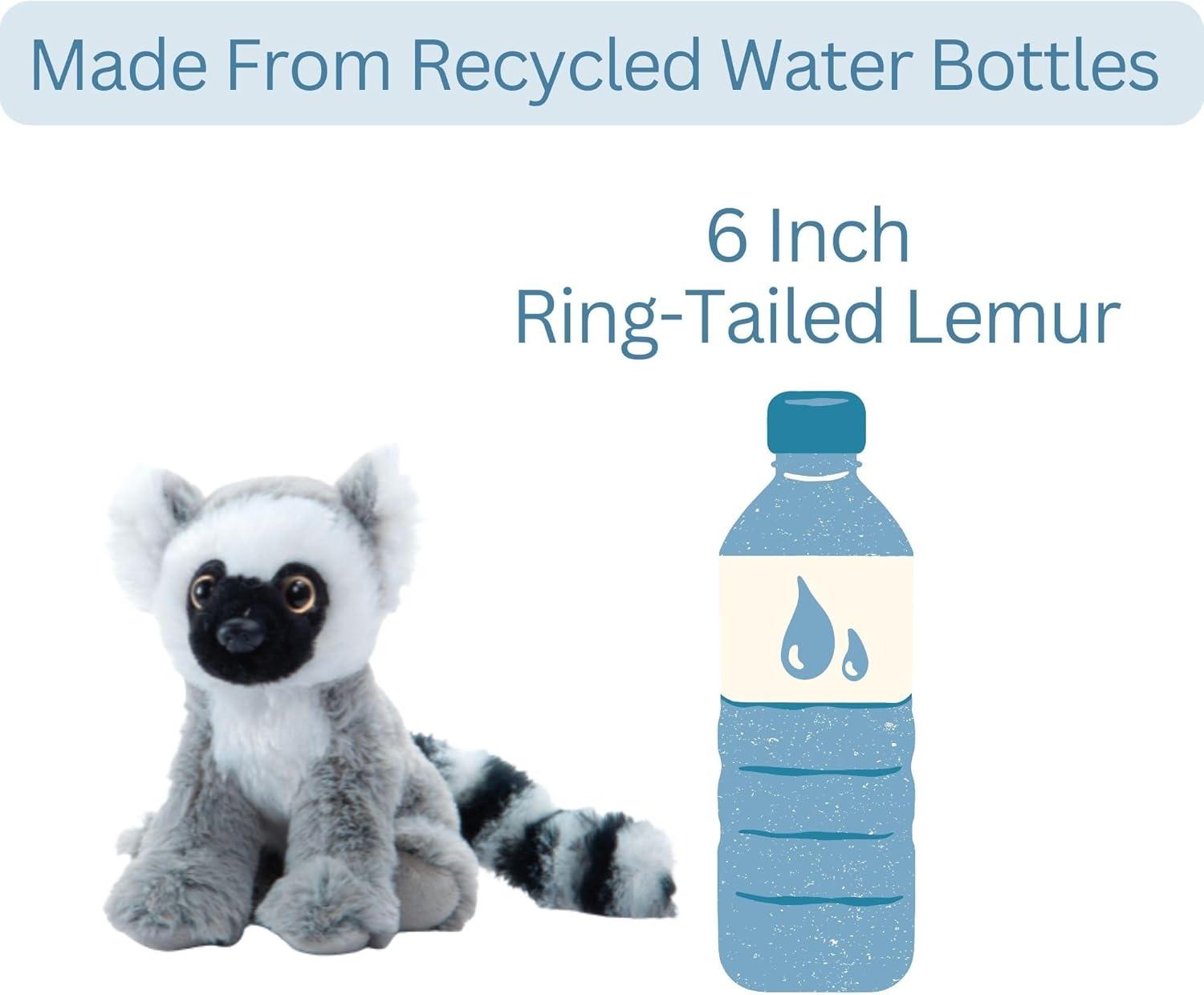 image:imageThe Petting Zoo RingTailed Lemur Stuffed Animal Plushie Gifts for Kids Wild Onez Babiez Zoo Animals Lemur Plush Toy 6 inches Pack of 26 in Pack of 2