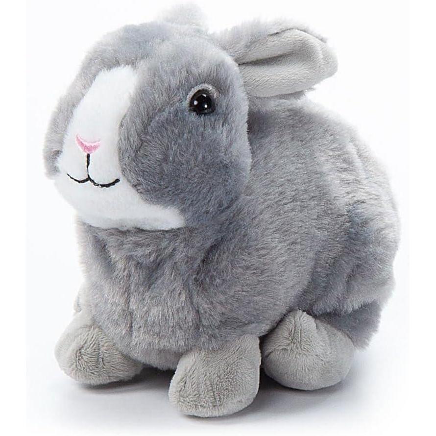 image:imageThe Petting Zoo Grey Rabbit Stuffed Animal Plushie Gifts for Kids Wild Onez Wildlife Animals Bunny Plush Toy 9 inches