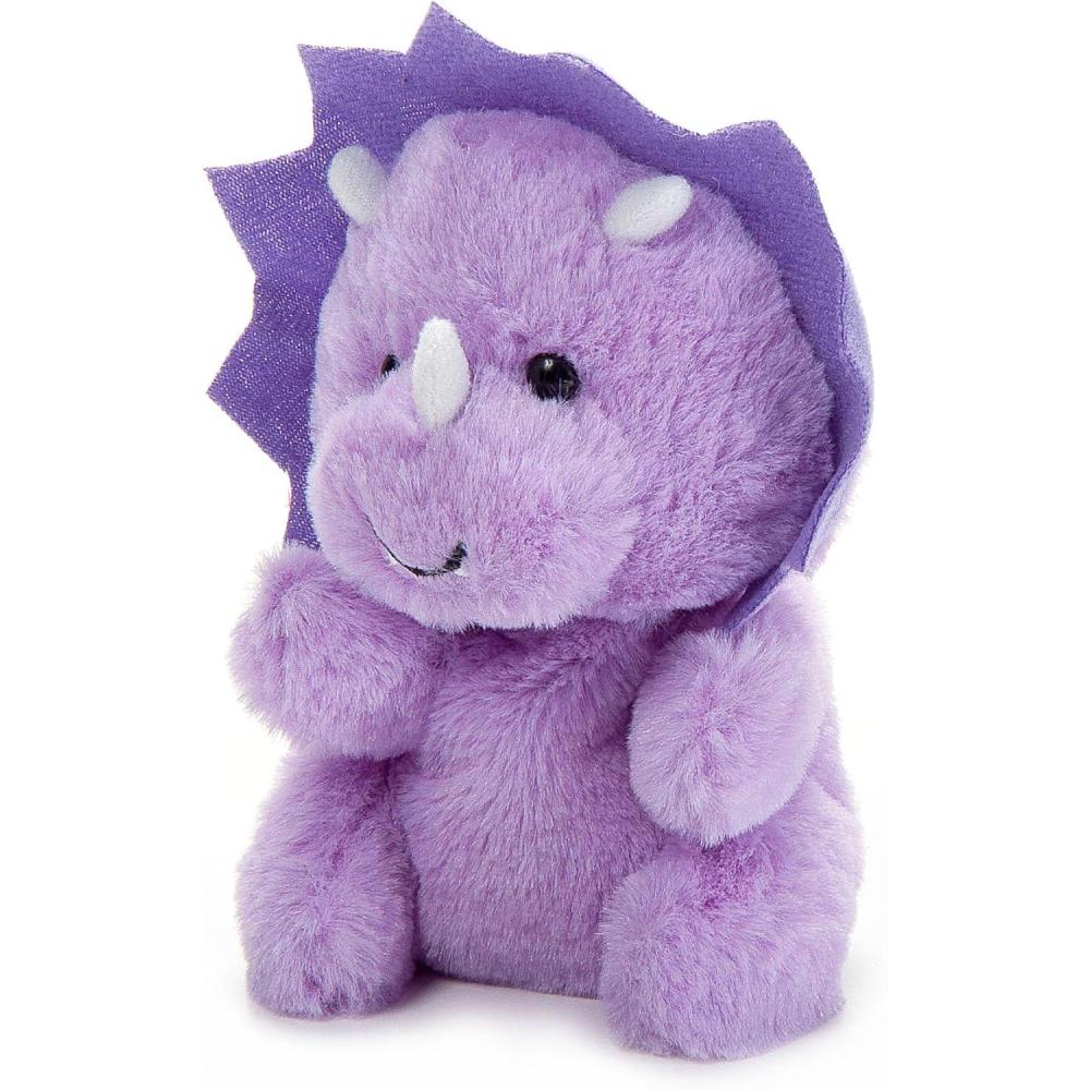 image:imageThe Petting Zoo Triceratops Dinosaur Stuffed Animal Plushie Nuggetz Animals Purple Triceratops Dinosaur Plush Toy 6 inches Pack of 2Small