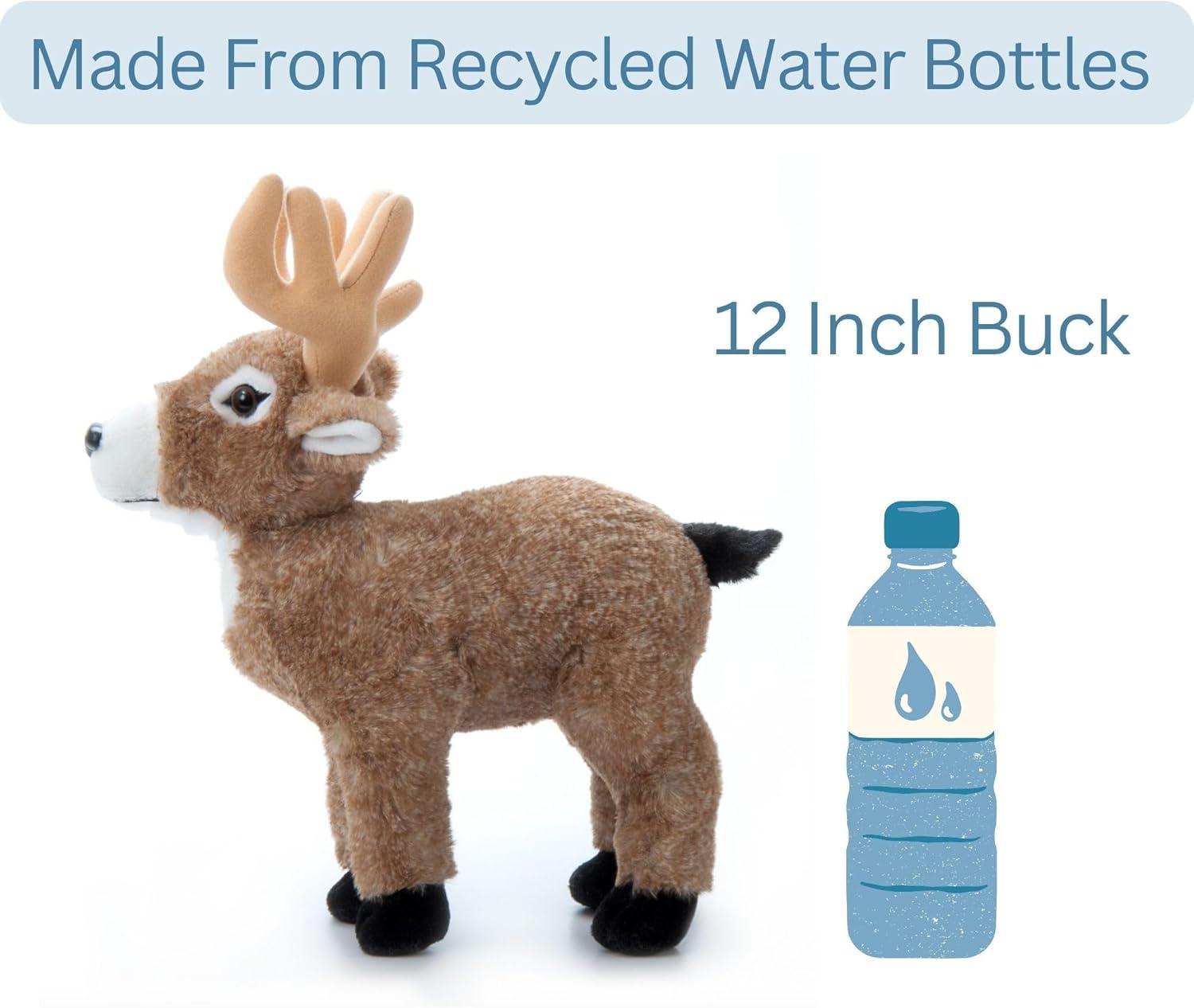 image:imageThe Petting Zoo Buck Stuffed Animal Gifts for Kids Wild Onez Zoo Animals Buck Plush Toy 12 inches