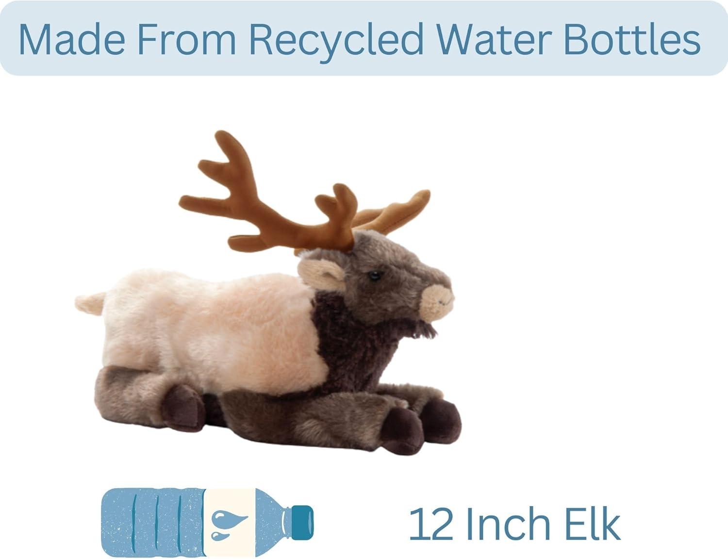 image:imageThe Petting Zoo Elk Stuffed Animal Gifts for Kids Wild Onez Zoo Animals Elk Plush Toy 12 inches