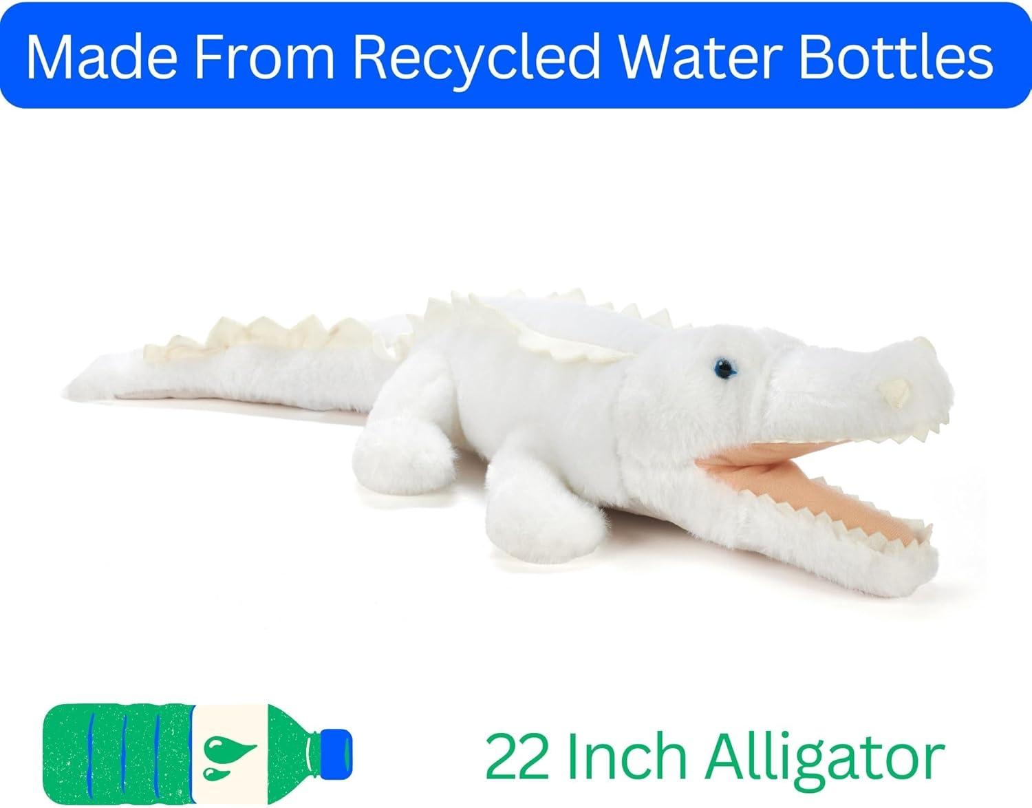 image:imageThe Petting Zoo White Alligator amp Blue Eyes Stuffed Animal Plushie Gifts for Kids Wild Onez Zoo Animals Alligator Plush Toy 22 Inches