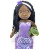 The Petting Zoo, Mermaid Doll with Alligator Stuffed Animal, Gifts for Girls, Plush Mermaid Doll with Alligator Plush Toy, 17 inch African American