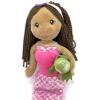 The Petting Zoo Mermaid Doll with Alligator Stuffed Animal- Great Gifts for Girls, Mermaid Plush Doll with Alligator Plush Toy, 17 inch (Red Hair)(Dark Skin)