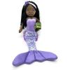 The Petting Zoo, Mermaid Doll with Alligator Stuffed Animal, Gifts for Girls, Plush Mermaid Doll with Alligator Plush Toy, 17 inch African American