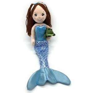 The Petting Zoo Mermaid Doll with Alligator Stuffed Animal- Great Gifts for Girls, Mermaid Plush Doll with Alligator Plush Toy, 17 inch (Red Hair)(Red Hair)