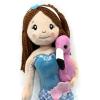 The Petting Zoo Mermaid Doll with Flamingo Stuffed Animal- Great Gifts for Girls, Mermaid Plush Doll with Flamingo Plush Toy, 17 inch (Red Hair)(Red Hair)