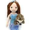 The Petting Zoo Mermaid Doll with Sloth Stuffed Animal- Great Gifts for Girls, Mermaid Plush Doll with Sloth Plush Toy, 17 inch (Red Hair)(Red Hair)