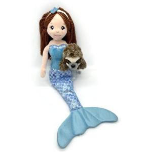 The Petting Zoo Mermaid Doll with Sloth Stuffed Animal- Great Gifts for Girls, Mermaid Plush Doll with Sloth Plush Toy, 17 inch (Red Hair)(Red Hair)