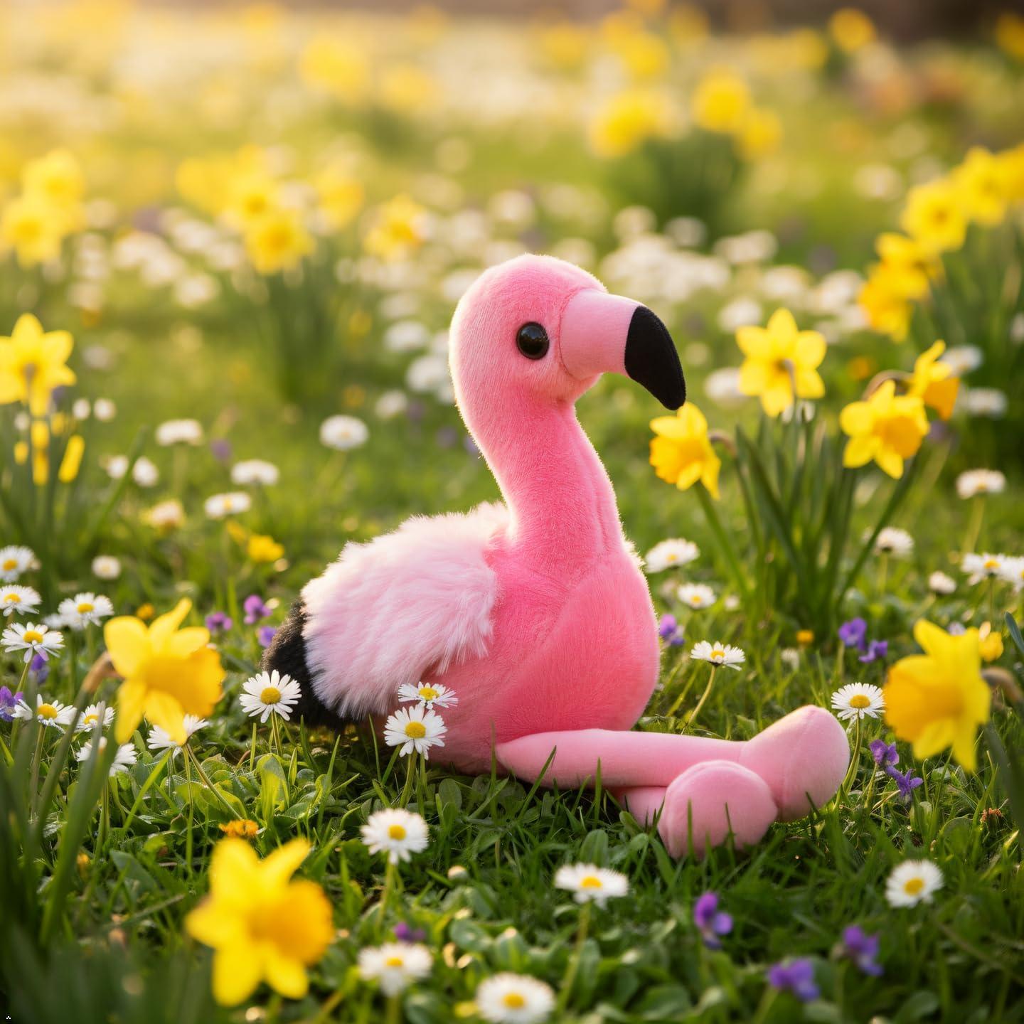 image:imageThe Petting Zoo Flamingo Stuffed Animal Plushie Gifts for Kids Wild Onez Babiez Zoo Animals Flamingo Plush Toy 6 inches Pack of 26 in