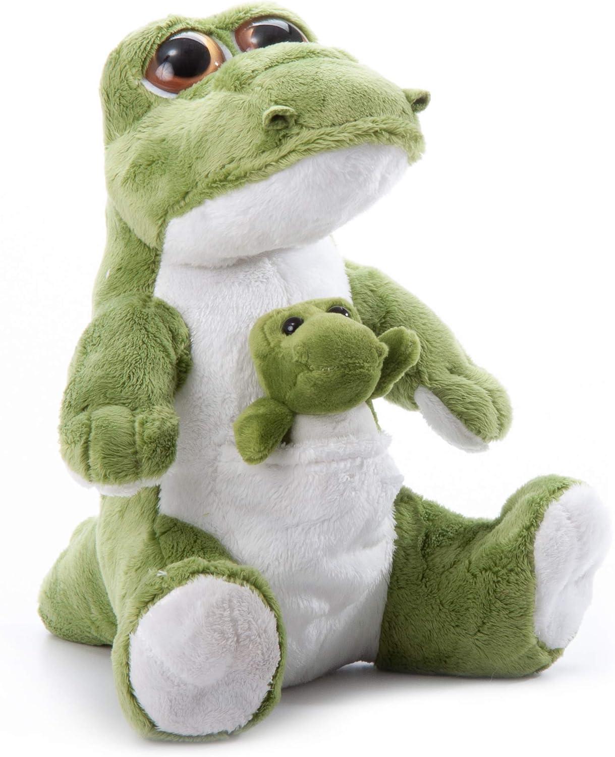 image:imageThe Petting Zoo Mom and Baby Alligator Stuffed Animal Gifts for Kids Pocketz Zoo Animals Alligator Plush Toy 10 inches