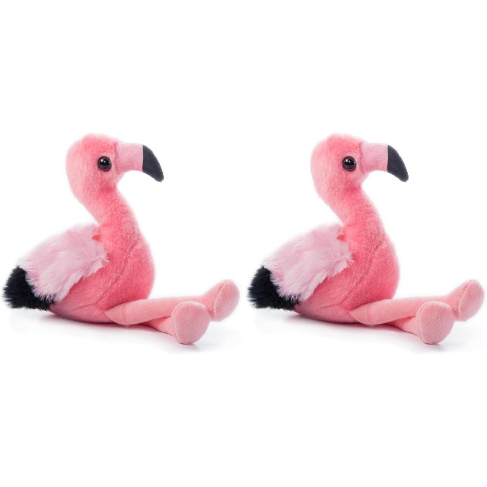 image:imageThe Petting Zoo Flamingo Stuffed Animal Plushie Gifts for Kids Wild Onez Babiez Zoo Animals Flamingo Plush Toy 6 inches Pack of 26 in Pack of 2